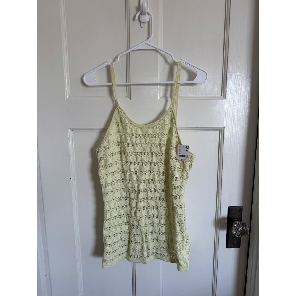 NWT Free People We the Free light green crochet knit top size xs